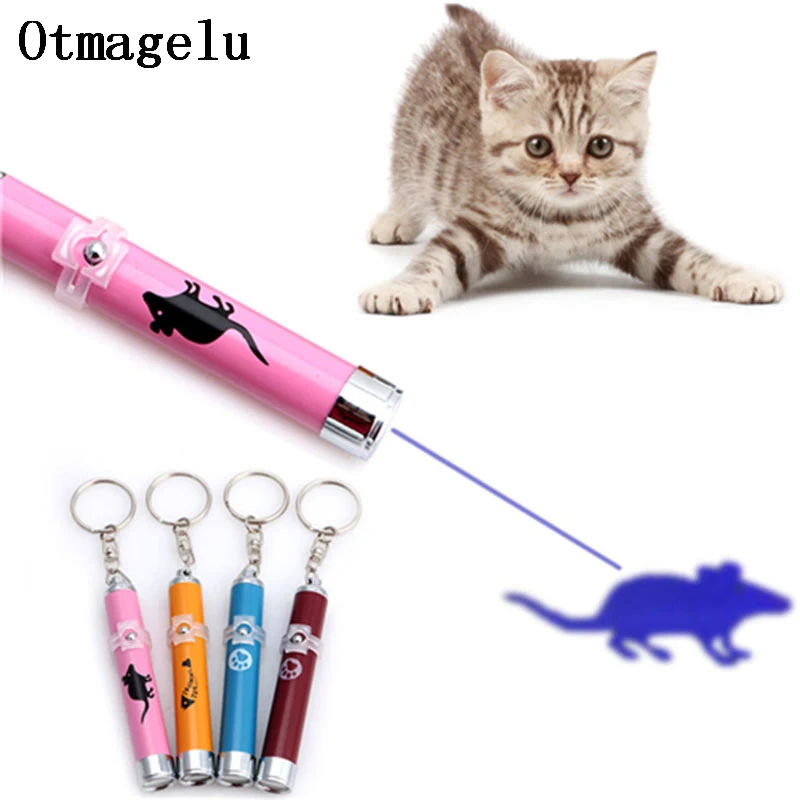 New Funny LED Laser Pointer light Pen Pet Cat Toys With Bright Animation Mouse Shadow Interactive Holder For Cats Training Toys5