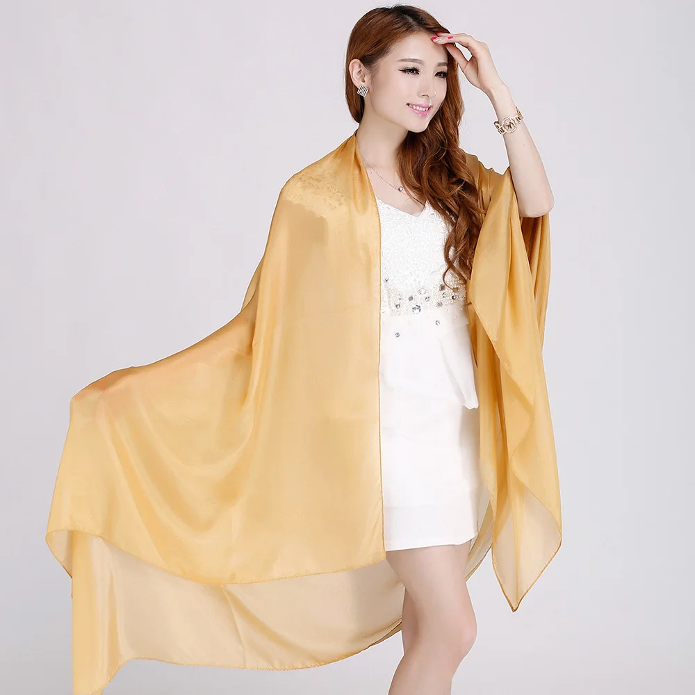 Ladies Brand Grey Mulberry Silk Scarf Shawl 180*110cm Oversize Design Female Scarves Wraps Summer Sunshade Shawls Khaki Black 4