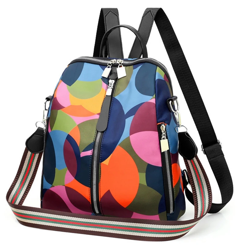 

NEW-Fashion Anti-Theft Women Backpacks Ladies Large Capacity Backpack Waterproof Oxford Women Backpacks