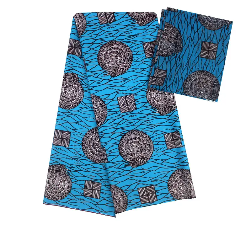 

2019 High Quality Ankara African Wax Print Fabric 4+2 Yards/Pc Hot Veritale Real Wax Silk Satin Chiffon Fabric