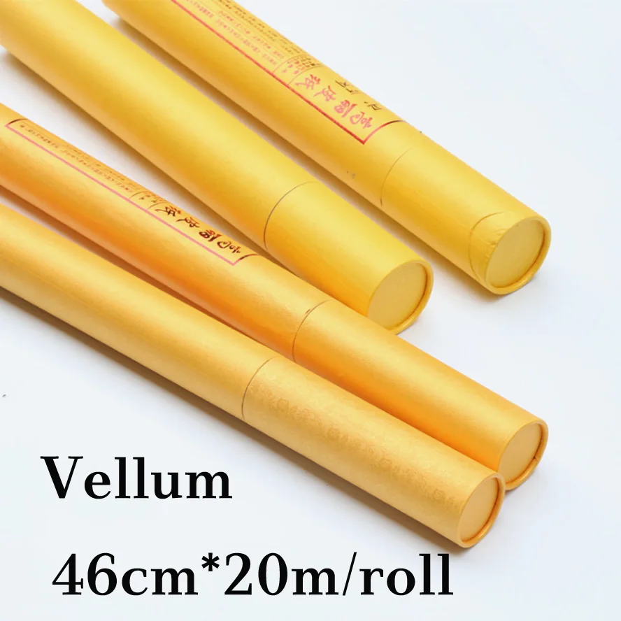 46cm*20m/roll  White Chinese Rice Paper Vellum Paper Special Chinese Painting Calligraphy Trace paper 