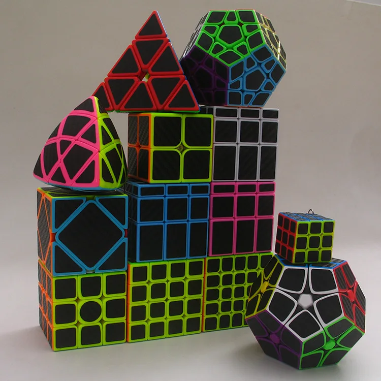 Rubikx куб 2-3-4-5Carbon волокна Стикеры Скорость Magic Cube детские игрушки-головоломки, Детские кубики, подарки для детей, игрушки для молодежи взрослых Instruction3* 3*3 игрушка мальчика