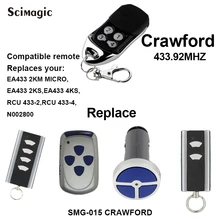 1 шт. Crawford EA433 2 км микро совместимый пульт дистанционного управления 433 МГц плавающий код, Crawford ворота управления, барьер дистанционного управления, гараж дистанционного управления