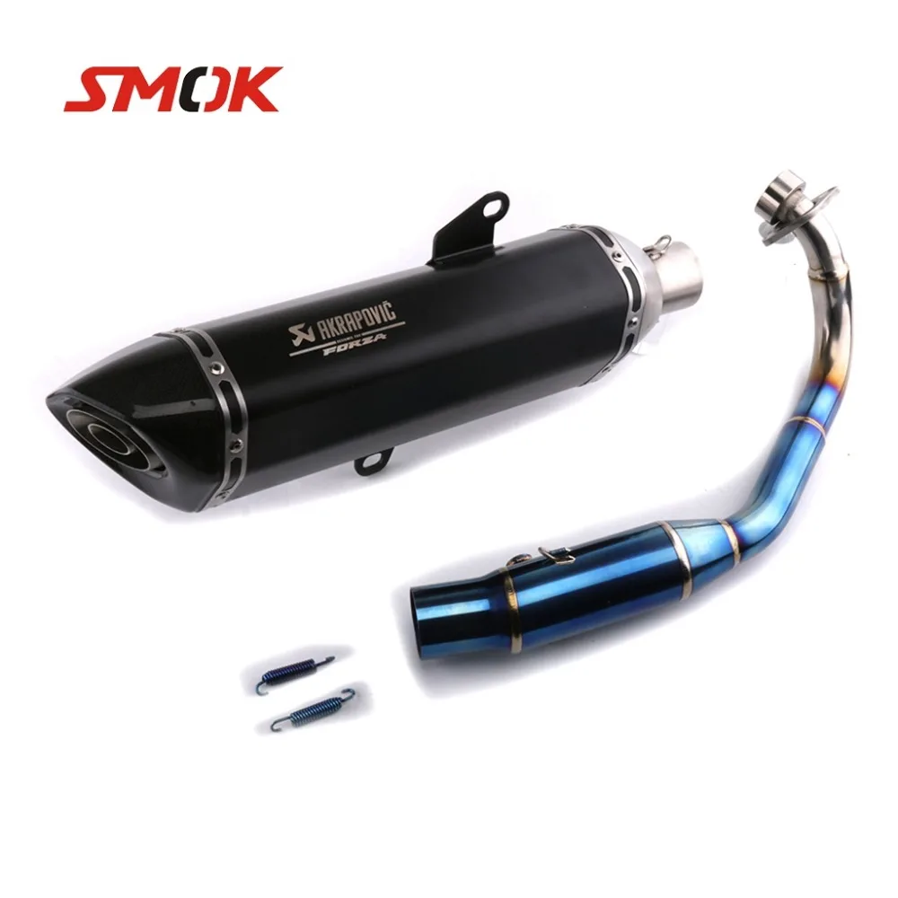 Глушитель выхлопной трубы SMOK для Honda Forza 300 2018 глушитель из нержавеющей стали и