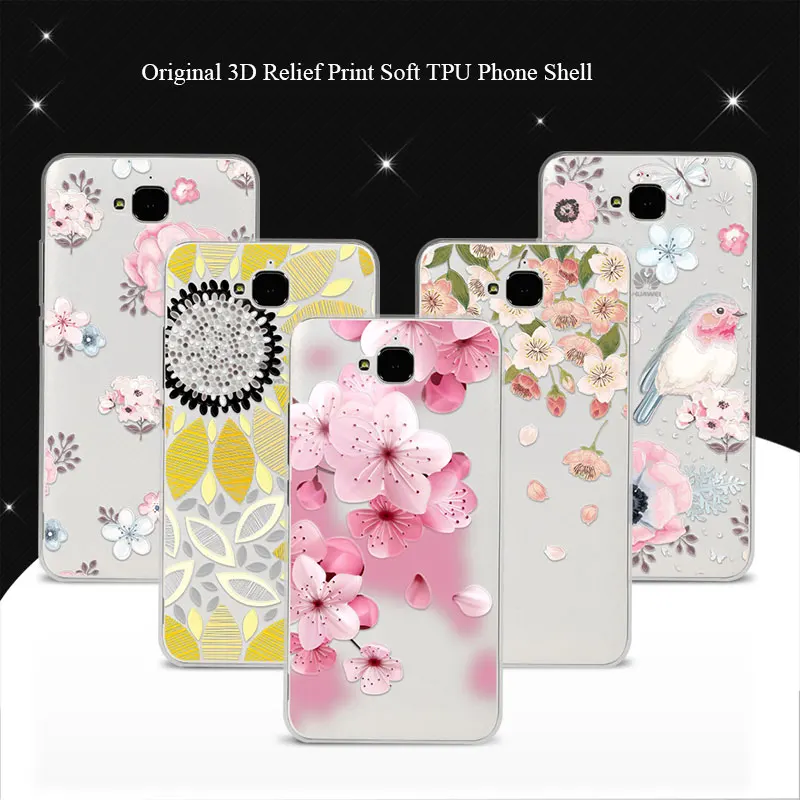 

Phone Cases For Huawei Honor 4C Pro Y6 Pro Case Cover Lace 3D Relief Soft TPU Back Covers Coque For Huawei 4C Pro Funda 5.0 inch