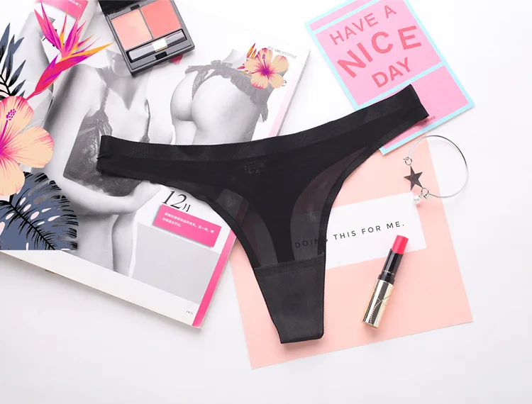 Women Sexy Panties Spandex Shorts Panties Vs Underwears Solid Black Pink Lingerie Thongs Big Size Hipster Panty (26)