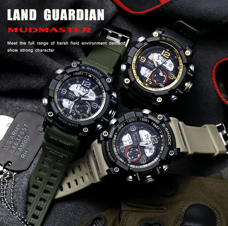 Роскошные спортивные мужские часы G style, модные, светодиодный, цифровые, ударные, кварцевые часы, водонепроницаемые, повседневные, военные, наручные часы, Relogio