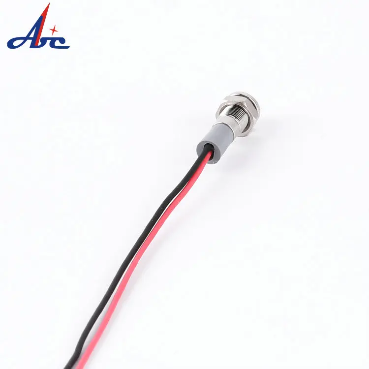 6mm LED Ball Head Metal Waterproof 2V/3V/6V/12V/24V/110V/220V Pilot Signal Lamp 150mm Wiring Cable Boat Car Indicator Light