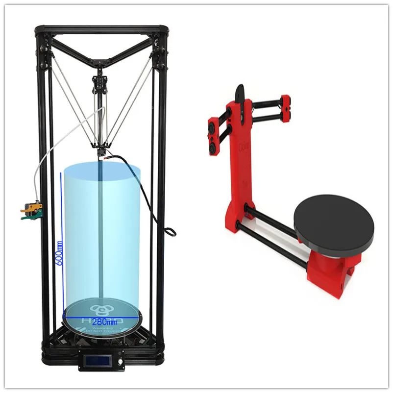 Combination sale HE3D K280 delta 3D printer large build size 280mm in diameter 600mm in height