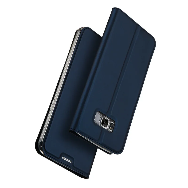 Магнитный чехол-книжка чехол для samsung Galaxy S8 S9 плюс S7 Edge Note 8 9 A7 A9 A6 A8 плюс J4 J6 S10 S10e тонкий кожаный чехол