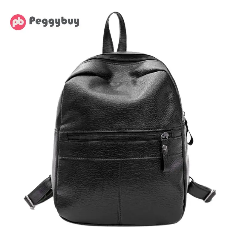Famous Brand PU Leather Backpack Women Vintage Satchel Shoulder Bag Leisure School Bags for Teeenage Girls Black Travel Rucksack Famous Brand PU Leather Backpack Women Vintage Satchel Shoulder Bag Leisure School Bags for Teeenage Girls Black Travel Rucksack