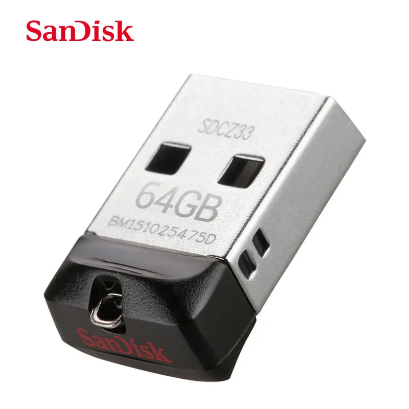 SanDisk USB флэш накопитель Cruzer Fit CZ33 64 ГБ 32 16 супер мини 2 0 карта памяти 8 Гб U диск|u