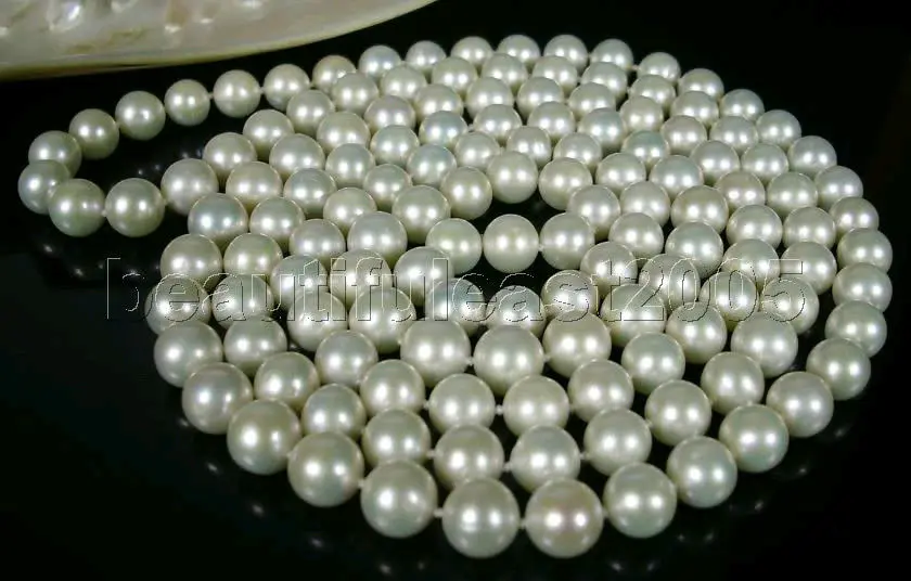 

FREE SHIPPING HOT sell new Style >>>>Natural 9-10mm AA+ pearl necklace 80''