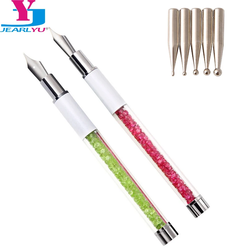 

Metal Head 1Pc Nail Art Dotting Pen Drill Point Rhinestones Tip Painting Drawing UV Gel Polish Multi Function 3D DIY Nail Tools