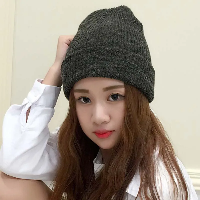 FUSKARMA NEW Arrival Rabbit hair Knitted Hats men and women Casual all-match tider in autumn and winter warm ear muffs head hat