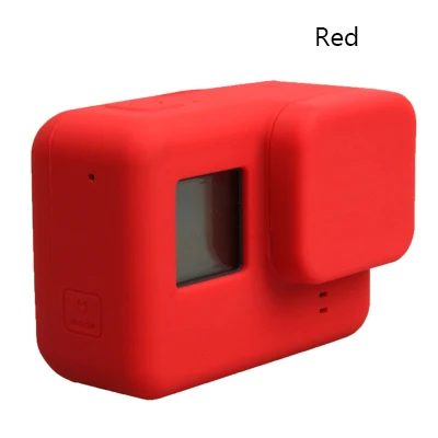 Для GoPro аксессуары мягкий силиконовый защитный чехол+ крышка объектива Крышка для Go Pro Hero 7 6 5 Black Edition Экшн-камера - Цвет: Set-Red