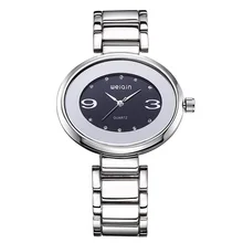 WEIQIN New Design Style Oval Dial Steel Watches Women Fashion Quartz RhinestoneLady Bracelet Arabic Numerals Dress