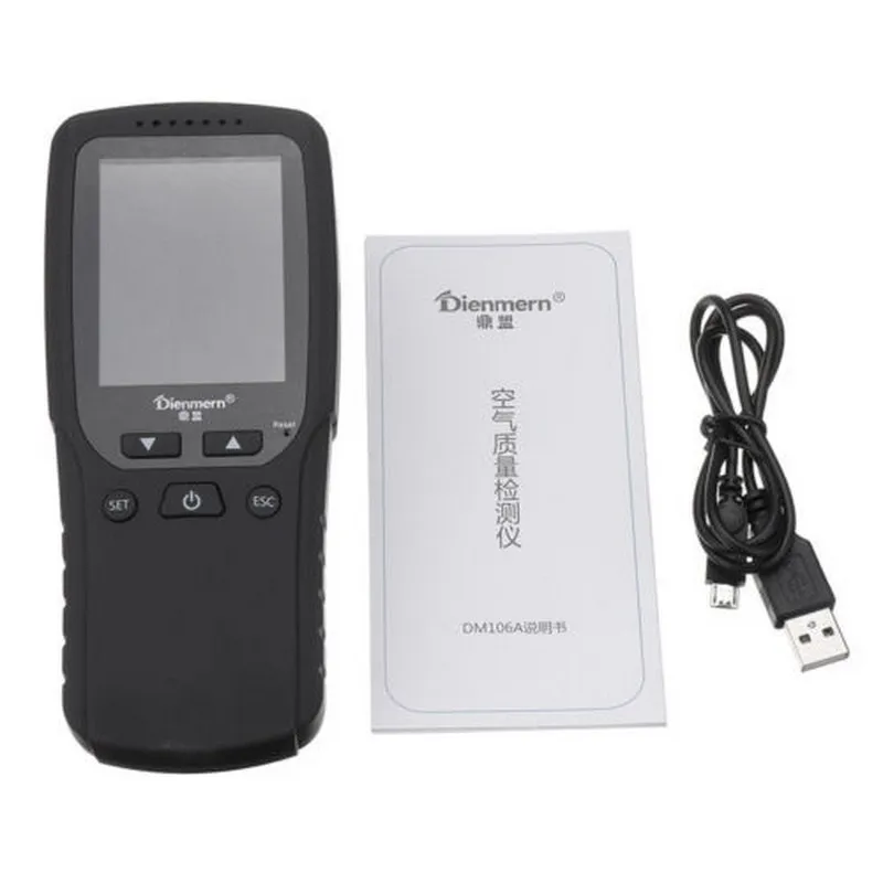 Газовый анализатор формальдегида HCHO PM1.0 PM2.5 PM10 TVOC Измеритель температуры и