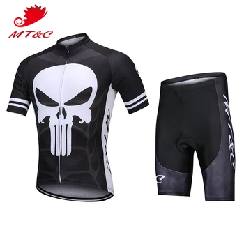 

MT&C White Skull Heavy Metal Man Cycling Jersey Set Breathable Quick Dry 9D Gel Pad Bicycle Summer Sportswear Pro Bike Clothes