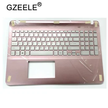 

YALUZU US English keyboard for Sony Fit15 SVF152 SVF153 pink or black palmrest upper case cover Non-backlit