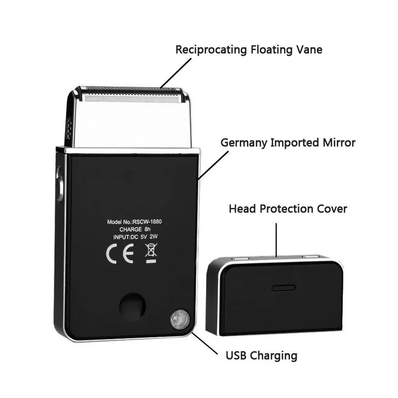 المحمولة الكهربائية ماكينة حلاقة البسيطة USB شحن اللاسلكي الشارب الكهربائية ماكينة حلاقة المهنية الذكور أداة تهذيب اللحية المحمولة الكهربائية ماكينة حلاقة البسيطة USB شحن اللاسلكي الشارب الكهربائية ماكينة حلاقة المهنية الذكور أداة تهذيب اللحية