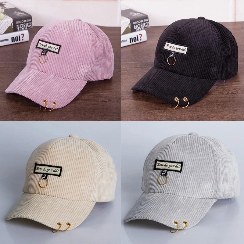 Бейсболка модные вельветовые вышитые буквы кольцо унисекс хип хоп Snapback