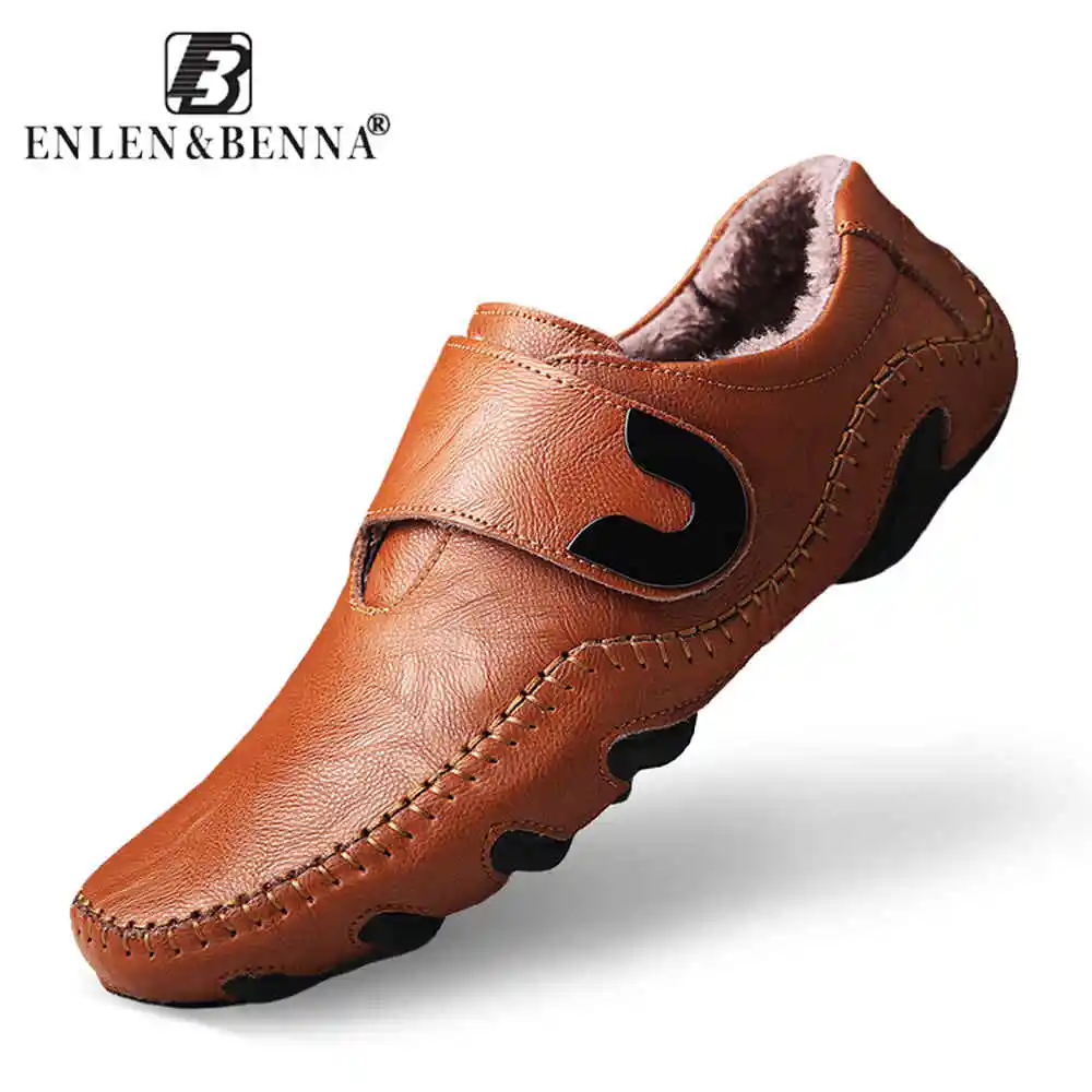 Vente Casual Hommes Chaussures Slip On Mocassins Printemps et Automne De Mode En Cuir Véritable Chaussures de Conduite Souple Mocassins Confort Pu Hommes appartements