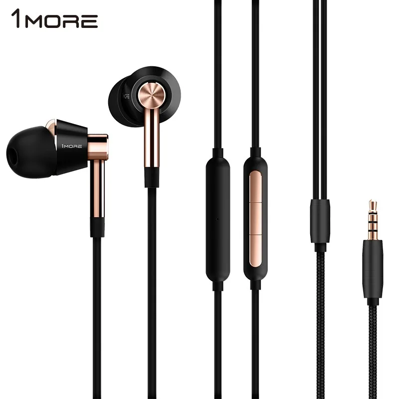 

Original 1MORE Triple Driver In-Ear Earphone with In-line Microphone Remote Best quality HIFI monitor earphone for xiaomi iphone