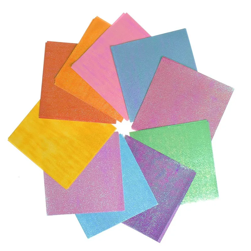 50Pcs/Set Square Origami Paper Single Sided Solid Color Shining ... 50Pcs/Set Square Origami Paper Single Sided Solid Color Shining ...