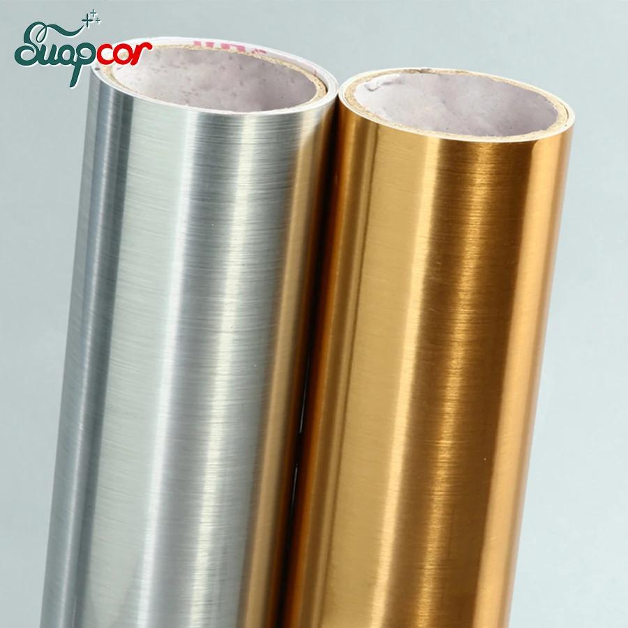 Brushed Metal Effect Silver /Golden Stickers Furniture Renovation