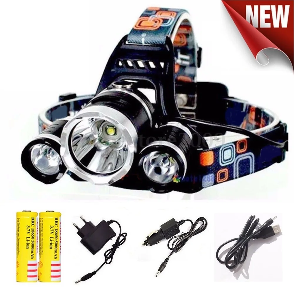 Headlamp Led lighting Head Lamp Torch T6 2R5 LED Headlight Camping Fishing Light 2 18650 battery