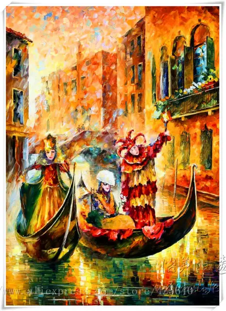 Pittura a olio di venezia italiano paesaggio dipinto ad olio su tela ... Dipinti su venezia