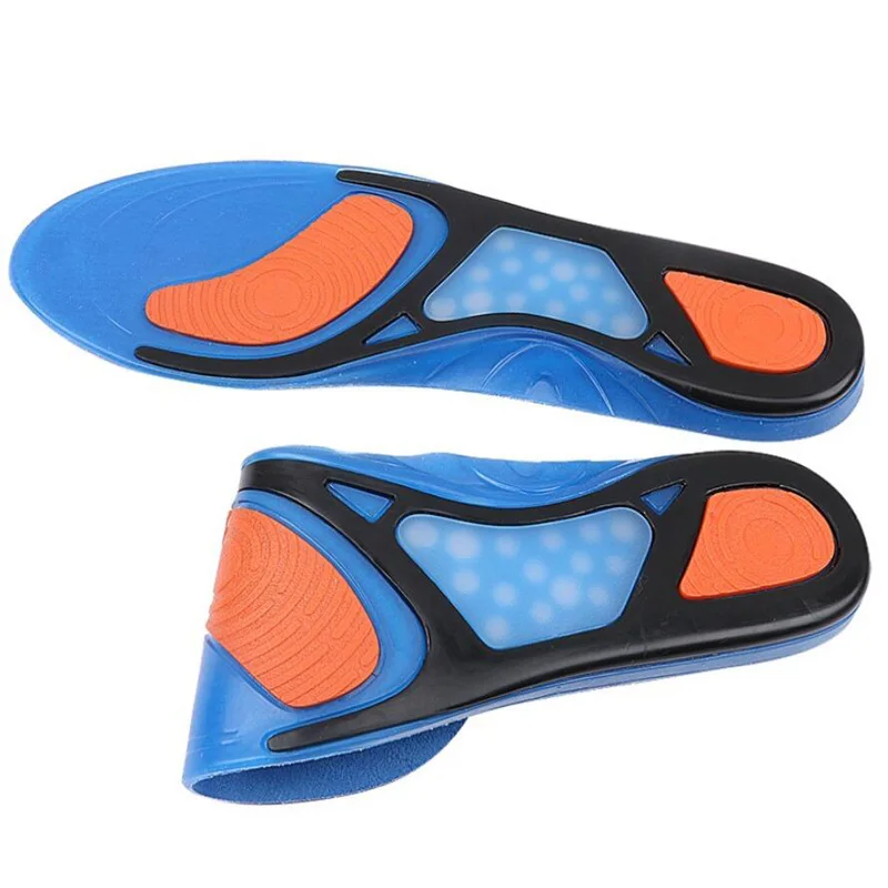 JUP 1 Pair Silicon Gel Can Be Free to Cut Breathable  Orthotic Arch Support Massaging Insoles Military Training Shock Absorber