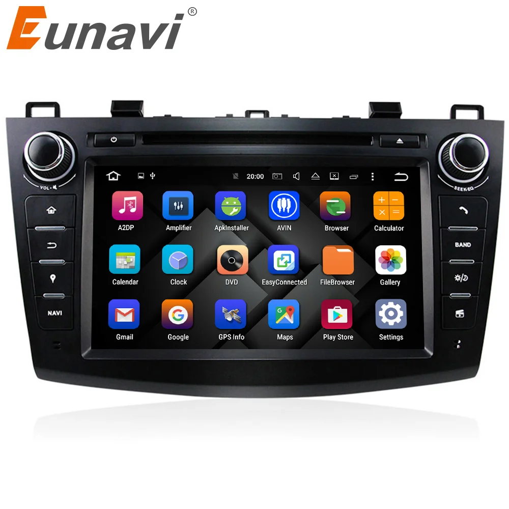 Eunavi 8 HD Screen 2 din Android 7 1 Quad Core font b Car b font