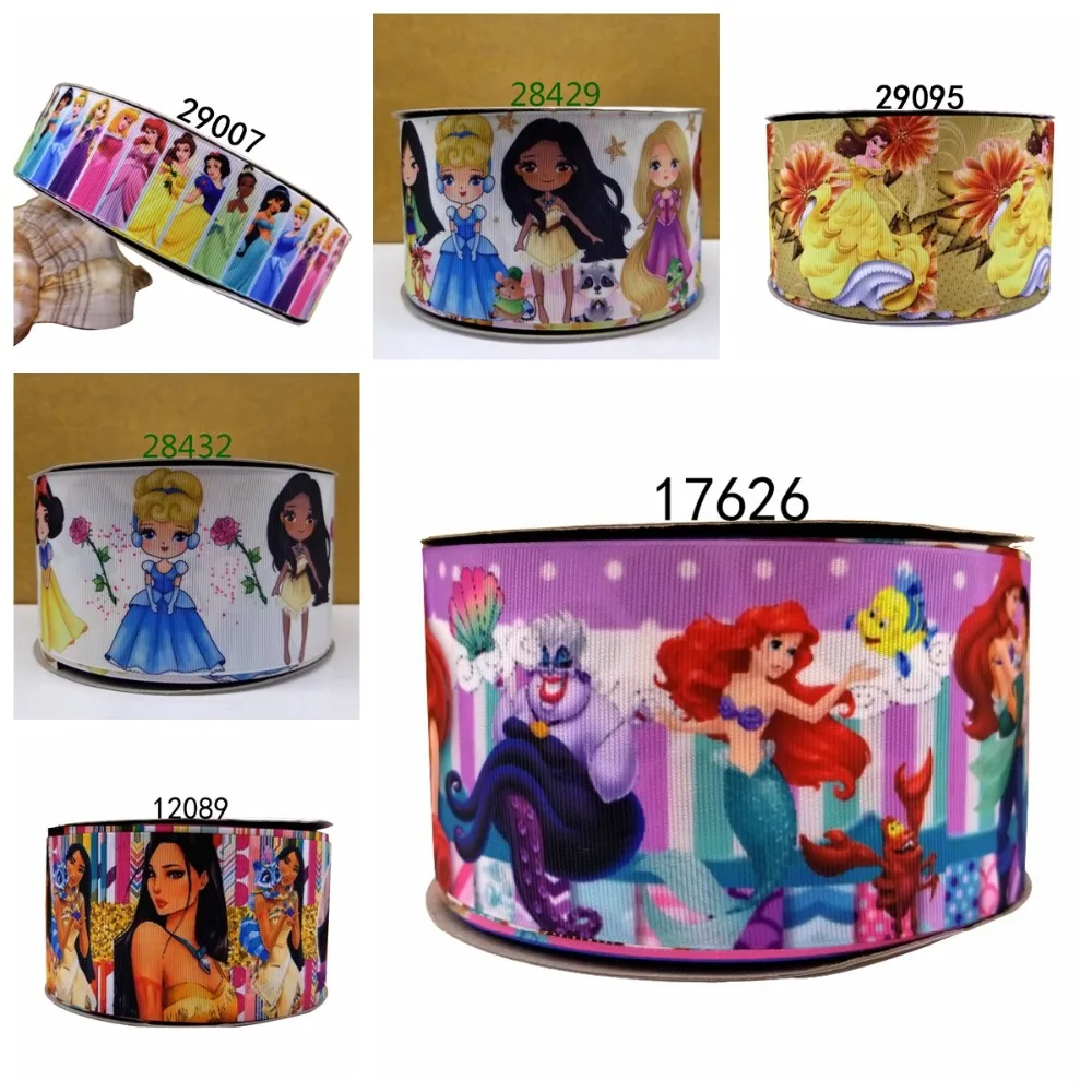 

Free shipping 50 yard cartoon printed grosgrain ribbon 17626