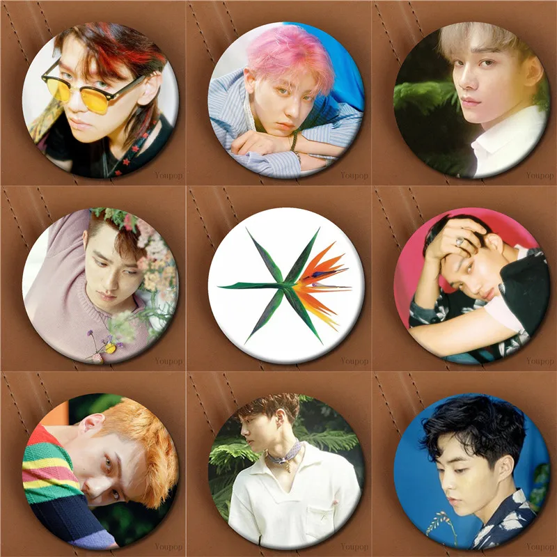 

Youpop KPOP EXO The 4th The War Album Brooch Pin Badge Accessories For Clothes Hat Backpack Decoration For Men Women Boy Girl