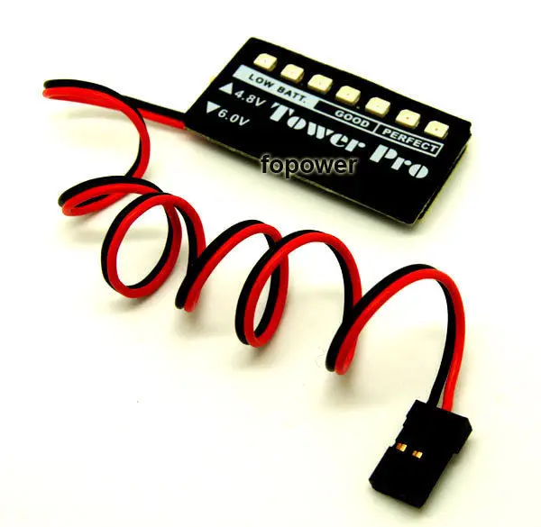 2pcs RC Perfect LED 4.8v 6.0v Receiver battery Futaba Low voltage Indicator | Игрушки и хобби