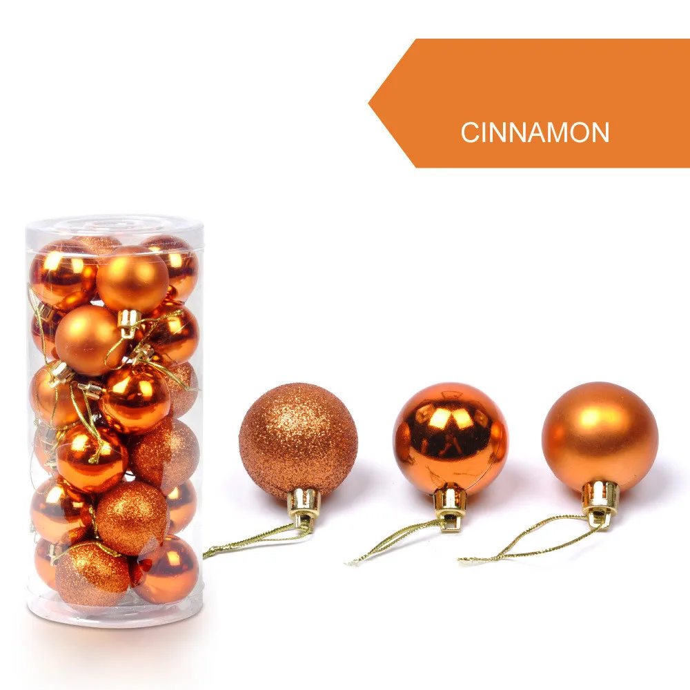 30 мм Рождественская елка шар-безделушка подвесное украшение для домашней вечеринки декор упаковка Рождество Счастливого Рождества украшение - Цвет: Orange