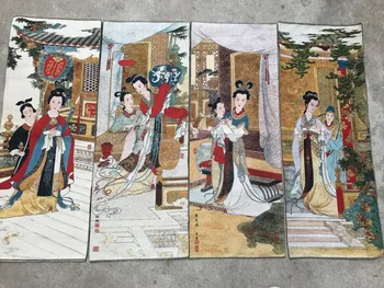 

wedding decoration Nepalese embroidered Thangka Buddha beautiful four-screen living room