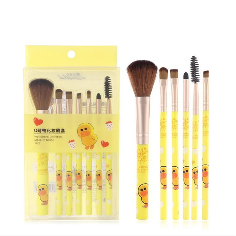 

7 pcs/set Cute Professional Make up Brushes Sets Powder Foundation Eyeshadow Lip Makeup Tool Kits Soft Nylon For Face Beauty Kit