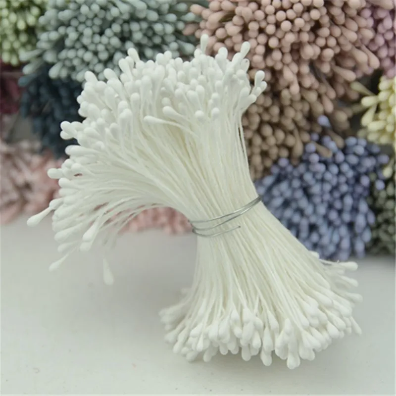 bulk dried flowers 400pcs 1mm Retro Matte Double Heads Mini Flower Stamen Pistil Wedding Decoration DIY Fake Christmas Scrapbooking Gift box craft Artificial & Dried Flowers near me Artificial & Dried Flowers