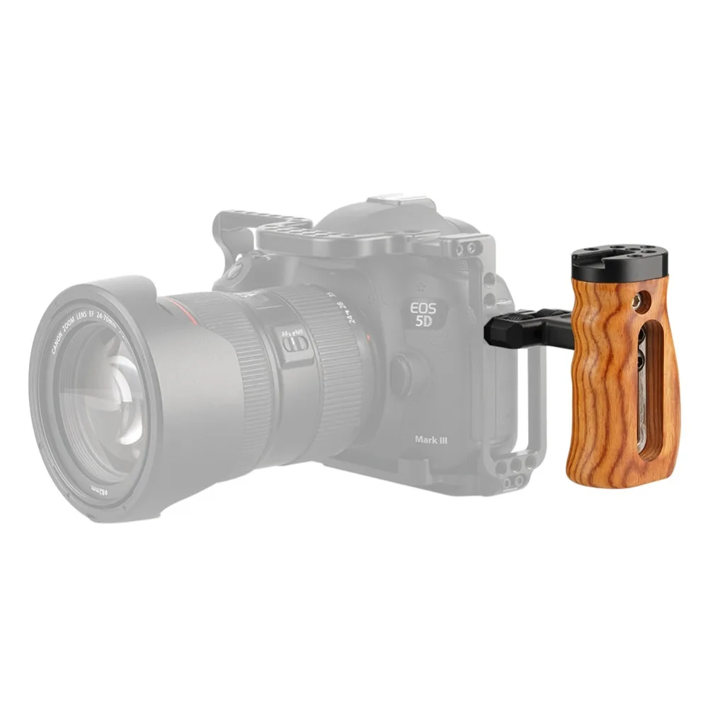 Ручка для камеры NICEYRIG деревянная рукоятка DSLR ручка холодной обуви Сырная