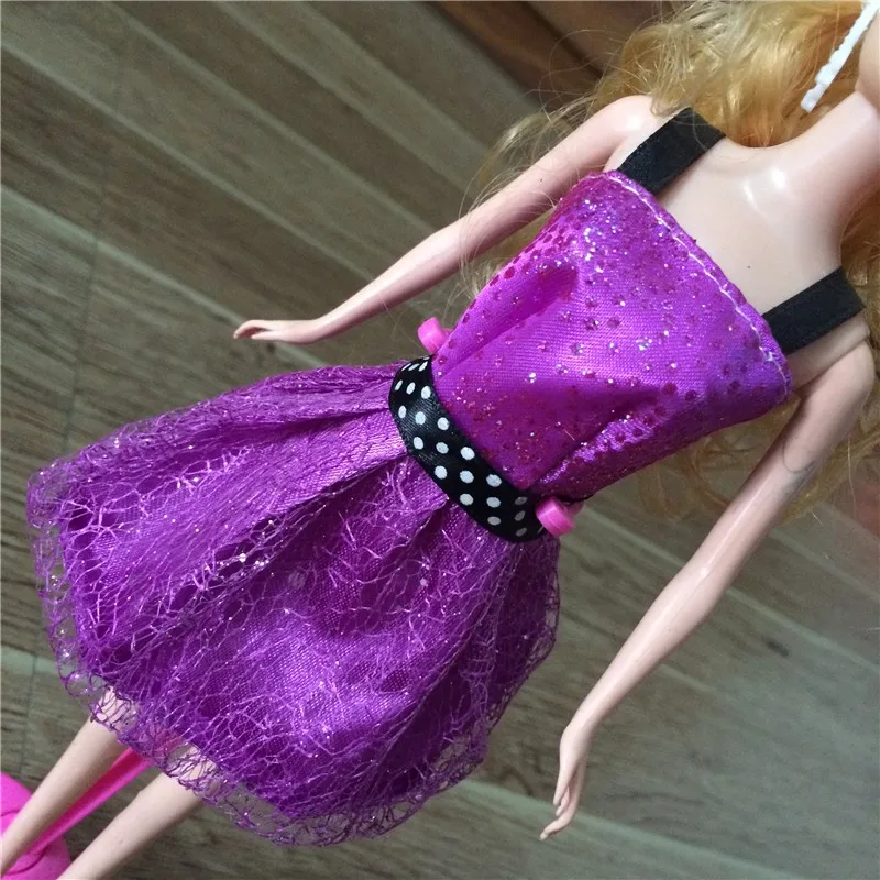 10 шт./лот, новое красивое модное Кукольное платье ручной работы, одежда для вечеринок, модное платье для куклы Барби