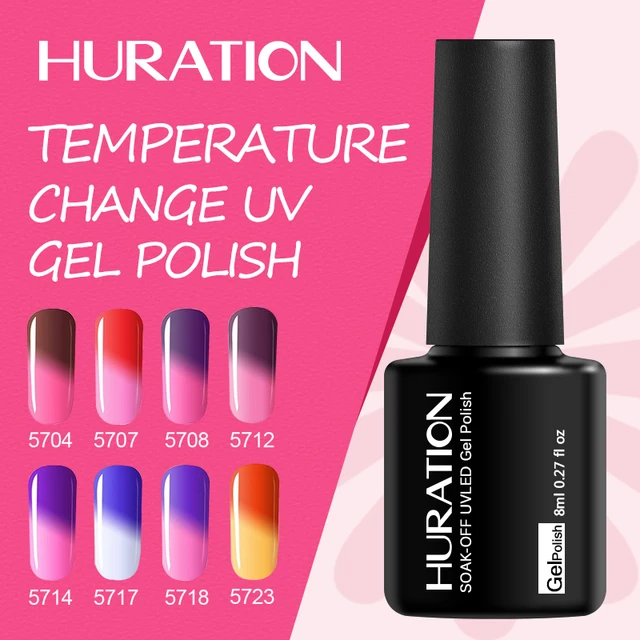 Huration Brand 29 Color Change Temperature Uv Gel Lak Soak Off