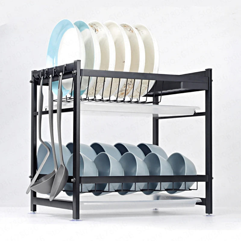 Stainless Steel Kitchen Racks Dish Rack Drain Rack Household Double