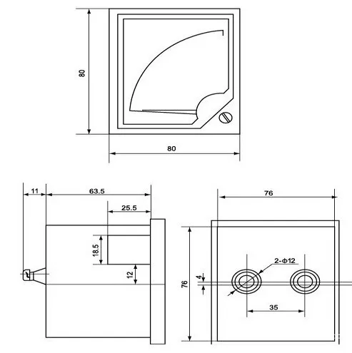 Terno para Todo o Gerador Frete Grátis Série v ac Voltímetro Gerador 80x80mm 6l2 0-300 1 High Quality Renovação da Casa