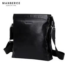 MANBERCE Brand Handbag Men Shoulder Bags Business Casual Genuine Leather Crossbody Bag Briefcase Men’s Messenger Bag