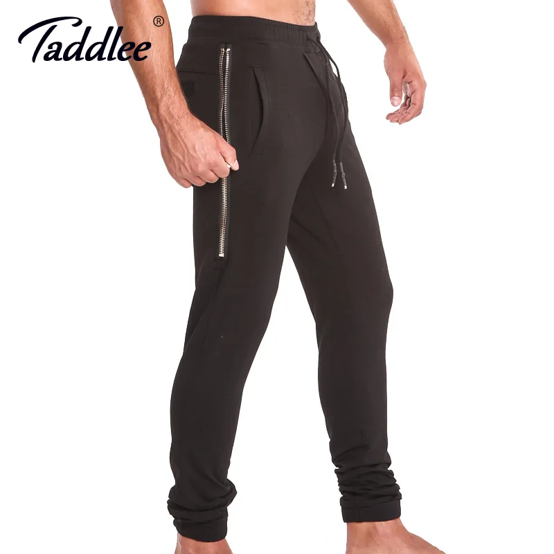 Taddlee Брендовые мужские джоггеры брюки для девочек повседневное фитнес мотобрюки основные Active Slim Fit низ Тощий человек тренировки трениров