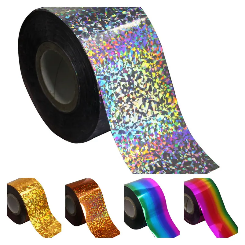 

1 roll Fantasy Starry Holo Nail Foils Glitter Transfer Stickers Nail Art Transfer Sticker Paper 120m * 4cm