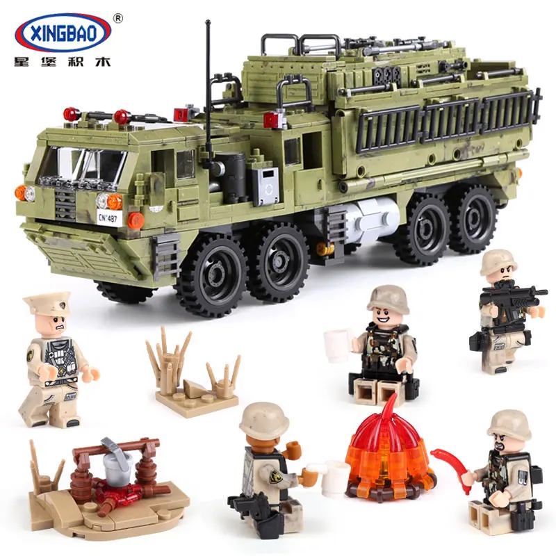 

XINGBAO 06014 Genuine Military Series The Scorpion Heavy Truck Set Building Blocks Bricks Toys Children Christmas Gifts